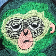 Load image into Gallery viewer, Green Monkey  applique Patch
