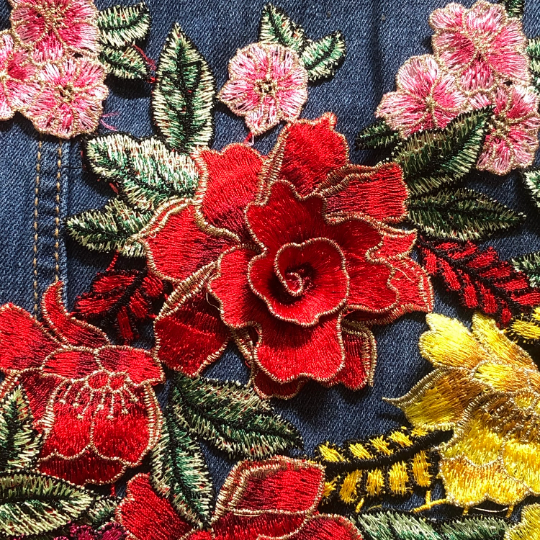 Beautiful Large Flower  Appliqué Patch