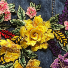 Load image into Gallery viewer, Beautiful Large Flower  Appliqué Patch
