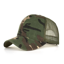 Load image into Gallery viewer, Camo baseball mesh cap snap back
