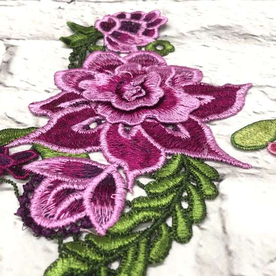 Beautiful Large Flower  Appliqué Patch
