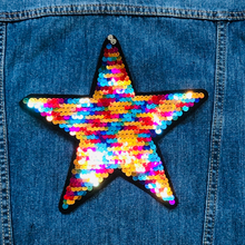 Load image into Gallery viewer, Sequin  Star Applique Patch

