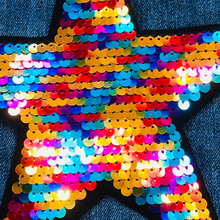 Load image into Gallery viewer, Sequin  Star Applique Patch
