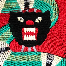 Load image into Gallery viewer, Heart with Green Snake and Arrows Applique Patch
