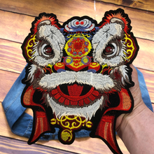 Load image into Gallery viewer, Large Colourful Embroidered Chinese Dragon Appliqué Patch
