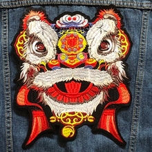 Load image into Gallery viewer, Large Colourful Embroidered Chinese Dragon Appliqué Patch
