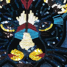 Load image into Gallery viewer, Sequin Tiger Head   Applique Patch
