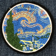 Load image into Gallery viewer, Van Gogh Impressionist Art  Embroidered Applique Patch
