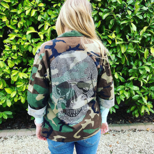 Camo Camouflage Jacket Bdu Vintage US Airforce M-81 Woodland  Oversized