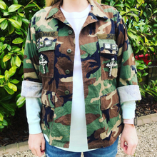 Load image into Gallery viewer, Camo Camouflage Jacket Bdu Vintage US Airforce M-81 Woodland  Oversized
