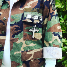 Load image into Gallery viewer, Camo Camouflage Jacket Bdu Vintage US Airforce M-81 Woodland  Oversized
