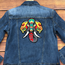 Load image into Gallery viewer, Large Embroidery Elephant Applique  Patch
