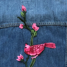 Load image into Gallery viewer, Flower And Bird Patch Appliqué
