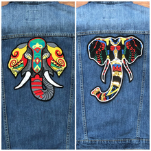 Load image into Gallery viewer, Large Embroidery Elephant Applique  Patch
