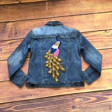Load image into Gallery viewer, Large Bright Embroidered and Lace Peacock Applique  Patch
