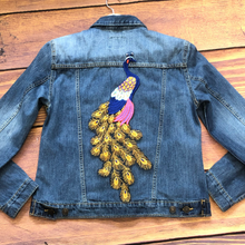Load image into Gallery viewer, Large Bright Embroidered and Lace Peacock Applique  Patch

