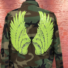 Load image into Gallery viewer, Fluorescent  Sequin Angel Wings Applique Patch
