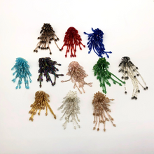 Load image into Gallery viewer, 2 Handmade Beaded Tassel Applique Patch
