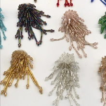 Load image into Gallery viewer, 2 Handmade Beaded Tassel Applique Patch
