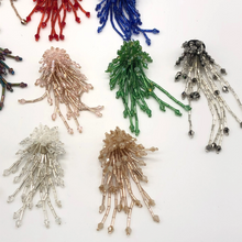 Load image into Gallery viewer, 2 Handmade Beaded Tassel Applique Patch
