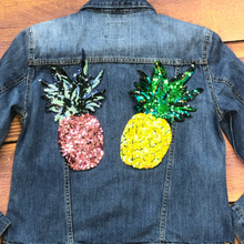 Load image into Gallery viewer, Large Sequin Pineapple Applique Patch
