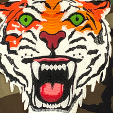 Load image into Gallery viewer, Large Sequin and  Embroidered Tiger Head Applique Patch
