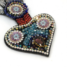 Load image into Gallery viewer, Khamsa Hamsa Hand of Fatima Crystal Eye Applique Patch
