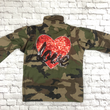 Load image into Gallery viewer, Red Love Heart  and  Black Love Letters Sequin Applique
