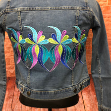Load image into Gallery viewer, Ladies Hand Custom Denim Jacket
