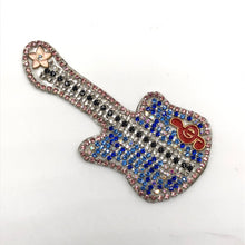 Load image into Gallery viewer, Guitar Diamante Rhinestone Hotfix Guitar Applique Patch
