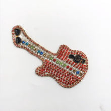 Load image into Gallery viewer, Guitar Diamante Rhinestone Hotfix Guitar Applique Patch
