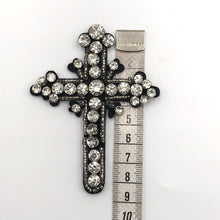 Load image into Gallery viewer, Rhinestone Cross  Crystal Embellished Applique  x 1 pieces

