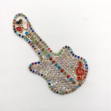 Load image into Gallery viewer, Guitar Diamante Rhinestone Hotfix Guitar Applique Patch
