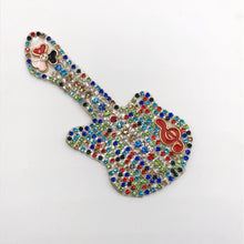 Load image into Gallery viewer, Guitar Diamante Rhinestone Hotfix Guitar Applique Patch
