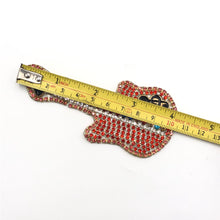 Load image into Gallery viewer, Guitar Diamante Rhinestone Hotfix Guitar Applique Patch
