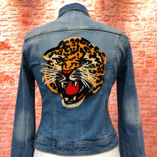 Load image into Gallery viewer, Leopard Embroidered Head Applique Patch
