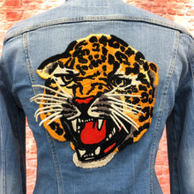 Load image into Gallery viewer, Leopard Embroidered Head Applique Patch
