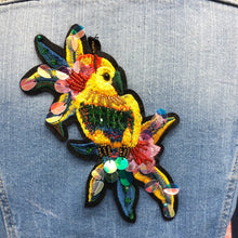 Load image into Gallery viewer, Large Colourful Rhinestone Bird Parrot  Appliqué Patch
