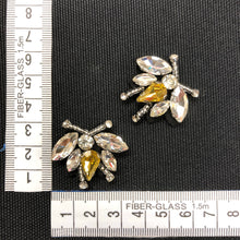 Load image into Gallery viewer, 2 Pieces Handmade 3D Bee Applique Patch Crystal Beaded  Honey Bee Insect
