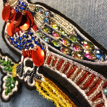 Load image into Gallery viewer, Large Colourful Rhinestone Bird Parrot  Appliqué Patch
