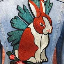 Load image into Gallery viewer, Embroidered Large Rabbit Patch Applique
