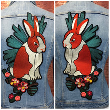 Load image into Gallery viewer, Embroidered Large Rabbit Patch Applique
