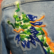 Load image into Gallery viewer, Large Colourful Embroidered Chinese Dragon  Appliqué Patch
