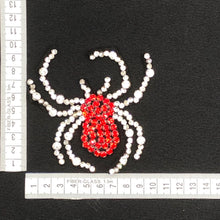 Load image into Gallery viewer, Crystal Tarantula Applique Patch Red Back Spider
