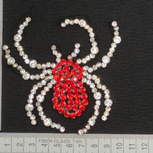 Load image into Gallery viewer, Crystal Tarantula Applique Patch Red Back Spider
