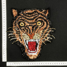 Load image into Gallery viewer, Large Sequin Tiger Head Applique Patch

