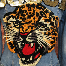 Load image into Gallery viewer, Leopard Embroidered Head Applique Patch
