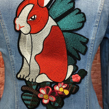 Load image into Gallery viewer, Embroidered Large Rabbit Patch Applique
