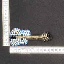 Load image into Gallery viewer, Handmade  Beaded Guitar Applique Patch

