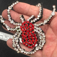 Load image into Gallery viewer, Crystal Tarantula Applique Patch Red Back Spider

